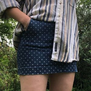 j crew denim mini skirt